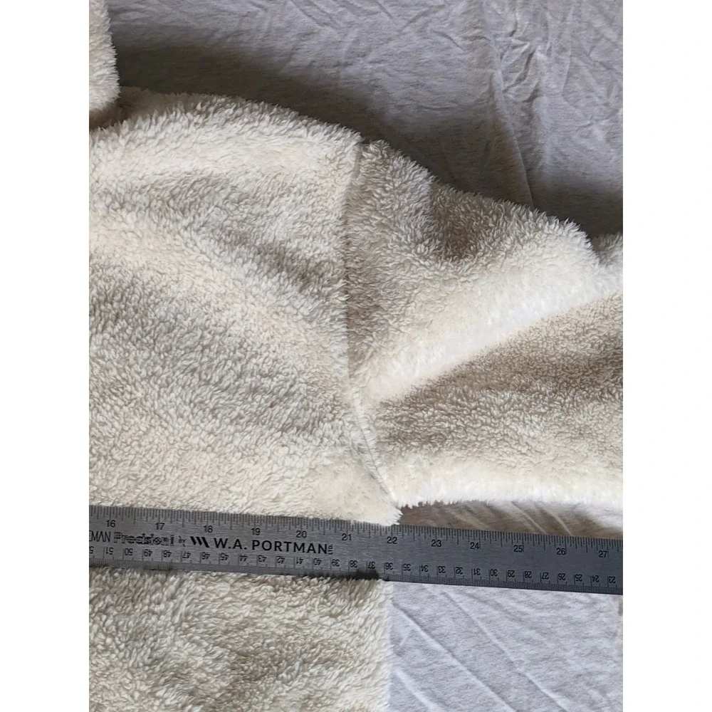 Marine Layer Lost And Found Pristine Sherpa Jacket Sz Large Cream Ivory Full Zip